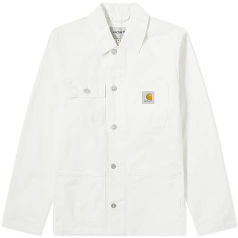 Carhartt WIP Michigan Chore Coat Off White Newcomb Drill END US