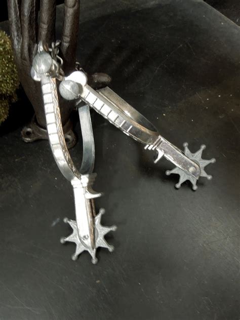 Metal Spurs Silver Tone Toy Vintage Childrens Room Etsy