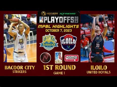 MPBL HIGHLIGHTS ILOILO VS BACOOR CITY PLAYOFFS 1ST ROUND GAME 1