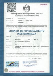 Formato De Licencia De Funcionamiento Nfl Hall Imagesee