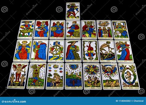 Marseille Tarot - Major Arcana Stock Photo - Image of hermetic, arcane ...