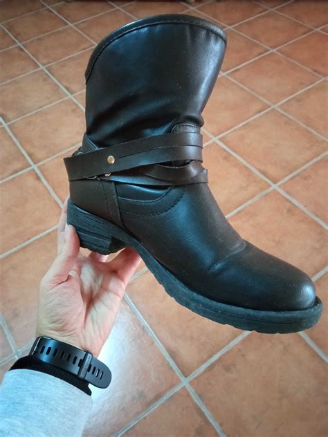 Botas Rasas De Pele Pretas Arouca E Burgo OLX Portugal