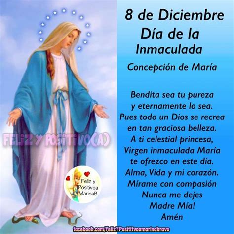 Oración Oración Para Hoy Inmaculada Concepcion De Maria Inmaculada