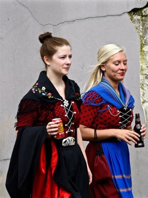 Traditional Faroe Islands National Clothes Faroe Islands Folk Dresses