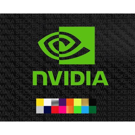 Nvidia logo stickers in custom colors and sizes