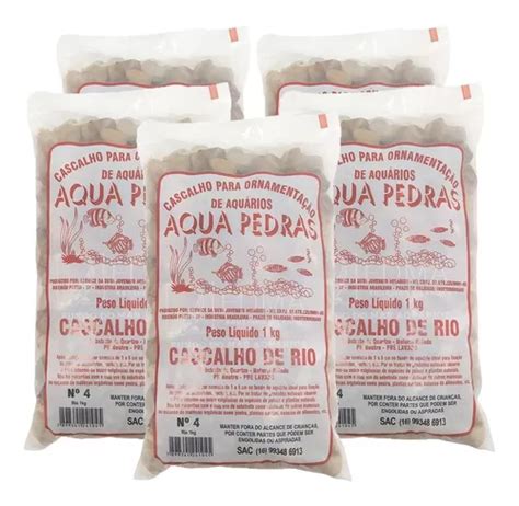 Cascalho De Rio Aqua Pedras Para Aquários E Jardins N4 5kg