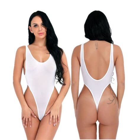 Sexy Women High Cut Thong Leotard Bodysuit Bodystocking Lingerie See