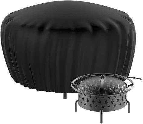 Fire Pit Covers Waterproof Round Fire Pit Cover Cm Anti Uv Firepit