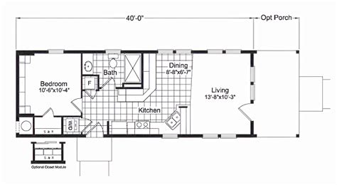 1 Bedroom Mobile Home Floor Plan