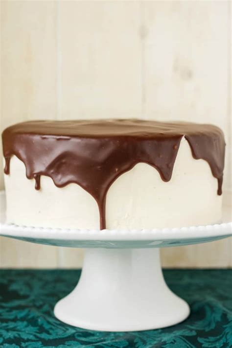 Chocolate Cake covered in Chocolate Ganache Glaze - The Cookie Writer