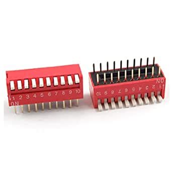 Pcs Row P Positions Mm Pitch Gold Tone Piano Dip Switch