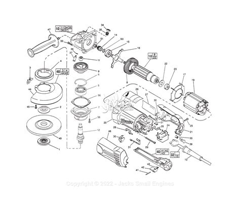 Milwaukee 6148 (Serial 856H) Milwaukee Grinder Parts Parts Diagram for 4-1/2" ANGLE GRINDER