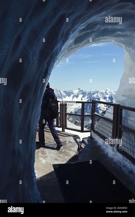 The Ice Tunnel Leaving The Aiguille Du Midi To Descend Into The Valley