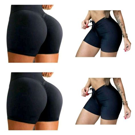 Kit De 2 Shorts Levanta Bumbum Cordinha Frontal POLIESTER Shopee