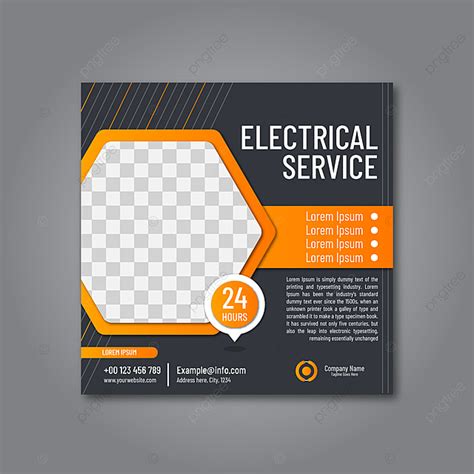 Electrician Flyer Square Template Template Download on Pngtree