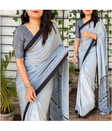 Aaishre Fashion Grey Silk Saree Buy Aaishre Fashion Grey Silk Saree