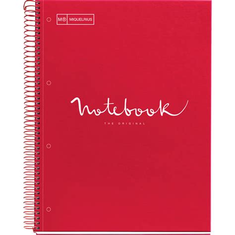 CUADERNO PROFESIONAL MIQUELRIUS EMOTIONS RAYA 80 HOJAS ROJO