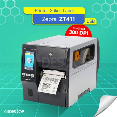 Jual Printer Direct Thermal Transfer Zebra ZT411 300 DPI USB Cetak