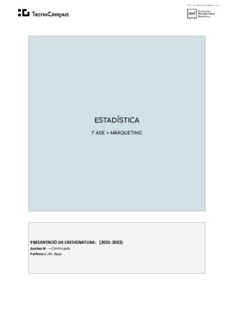 Apunts Complets Assignatura R Estadistica Pdf