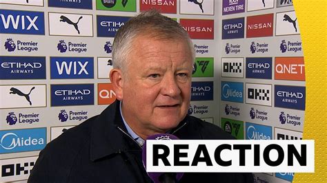 Manchester City 2 0 Sheffield United Chris Wilder Says Blades Will