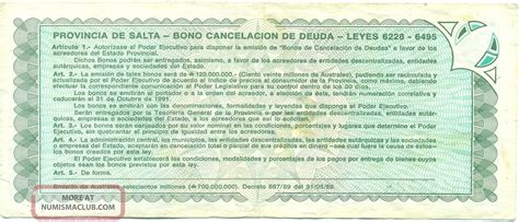 Argentina Note Emergency Salta Australes Dec Vf