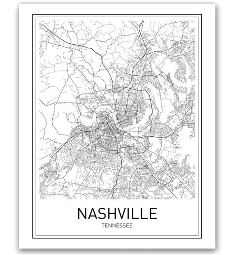 Buy Nashville Nashville City s Nashville Print State Tennessee Modern