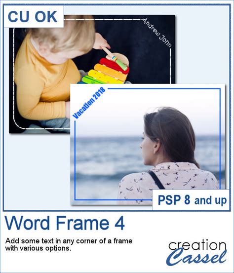 Word Frame Psp Script Creation Cassel Making Memories