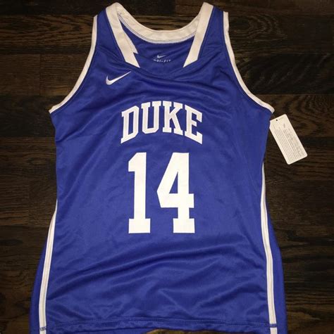 Nike New Womens Duke Blue Devils 14 Lacrosse Racerback Jersey Sewn