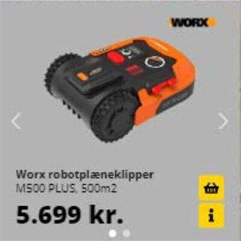 Worx robotplæneklipper M500 PLUS 500m2 tilbud hos 10 4 Byggecenter