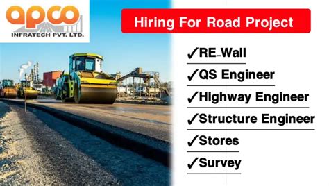 Apco Infratech Pvt Ltd Hiring For Road Project Civil Engineering Jobs