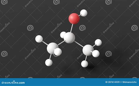 Molécula De Isopropanol Estrutura Molecular Bola De álcool Isopropílico