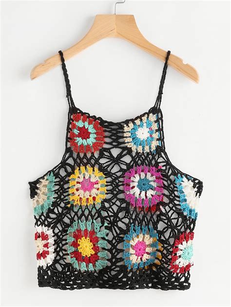 Flower Pattern Crochet Beach Cami Crochet Swimwear Pattern Crochet