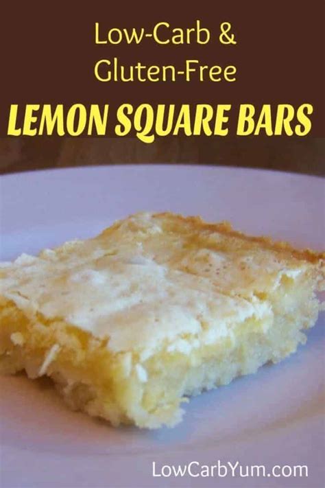 Low Carb Lemon Bars Recipe Gluten Free Option Low Carb Yum