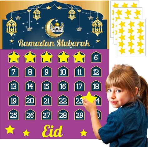 Bofytr Ramadan Advent Calendar Ramadan Countdown Calendar Decor For