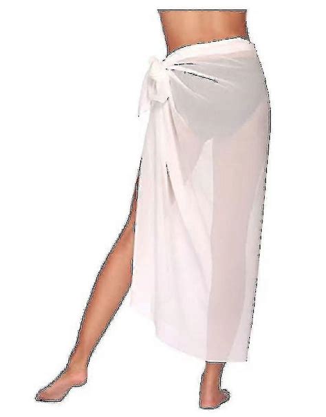 Women S Beach Sarong Pareo Chiffon Bikini Wrap Skirt Cover Up Compatible Swimwear Dxldv