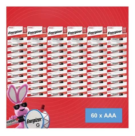 60 X Pilas AAA ENERGIZER MAX E92 Pilas Alcalinas 1 5V Envío gratis