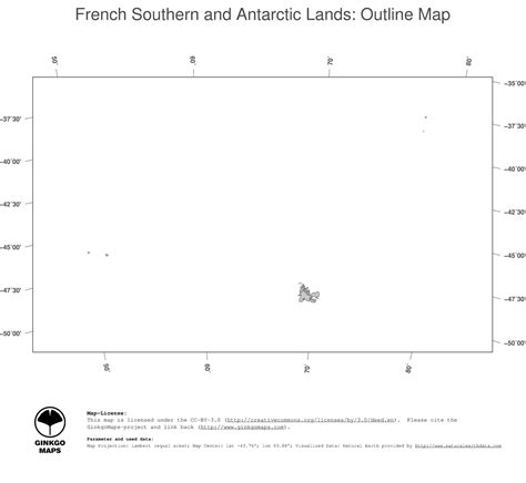 Map French Southern and Antarctic Lands; GinkgoMaps continent: Africa ...