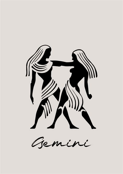 Gemini Zodiac Print Zodiac T Gemini Printable Zodiac Etsy In 2024