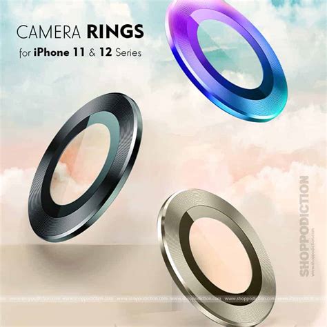 Camera Metal Rings Tempered Glass Lens Protector