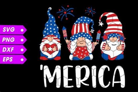 4th Of July Gnomes Patriotic American Graphic By Như Thuần Vi