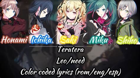 FULL VERTERATERA COLOR CODED LYRICS ROM ENG ESP LEO NEED YouTube