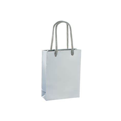 Sacs Papier Brillant Couleur Argent X X H Cm G Laval