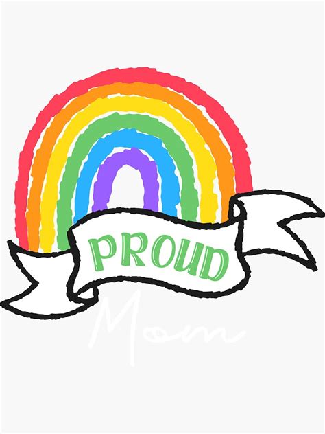 Pegatina Mamá orgullosa Mes del orgullo gay Arco iris LGBT Padre Día de la madre de