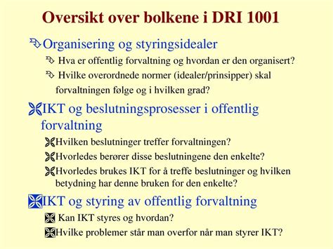 Introduksjon Til DRI 1001 Digital Forvaltning Ppt Laste Ned