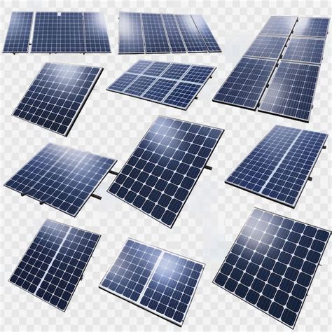 Premium Photo A Collection Of Solar Panels Isolated On A Transparent