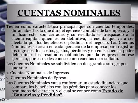 Clasificación De Cuentas Cuentas Reales Y Cuentas Nominales Ppt