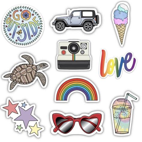 Big Moods Vsco Girl Aesthetic Sticker Pack 10pc Aesthetic Stickers Images And Photos Finder