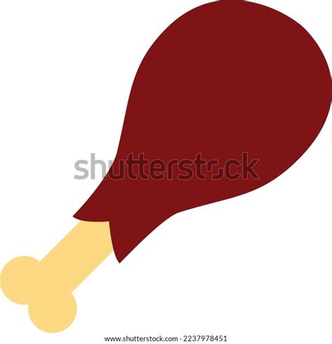 Leg Piece Vector Chicken Leg Piece Stock Vector (Royalty Free ...