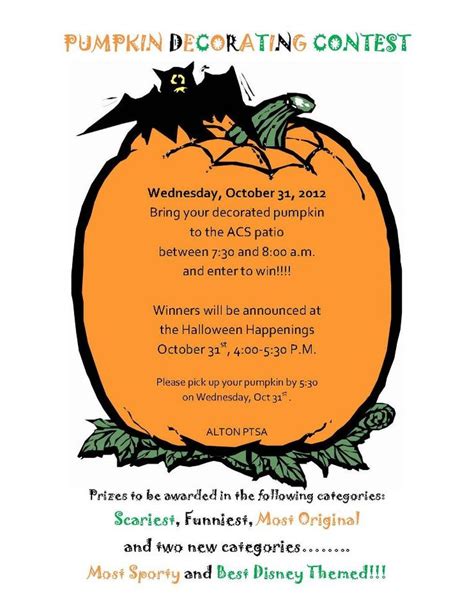 office pumpkin decorating contest rules Pumpkin contest halloween decorating carving flyer ...