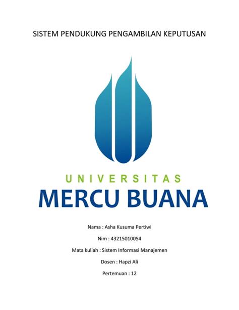 Sim Pertemuan Asha Kusuma Pertiwi Hapzi Ali Sistem Informasi